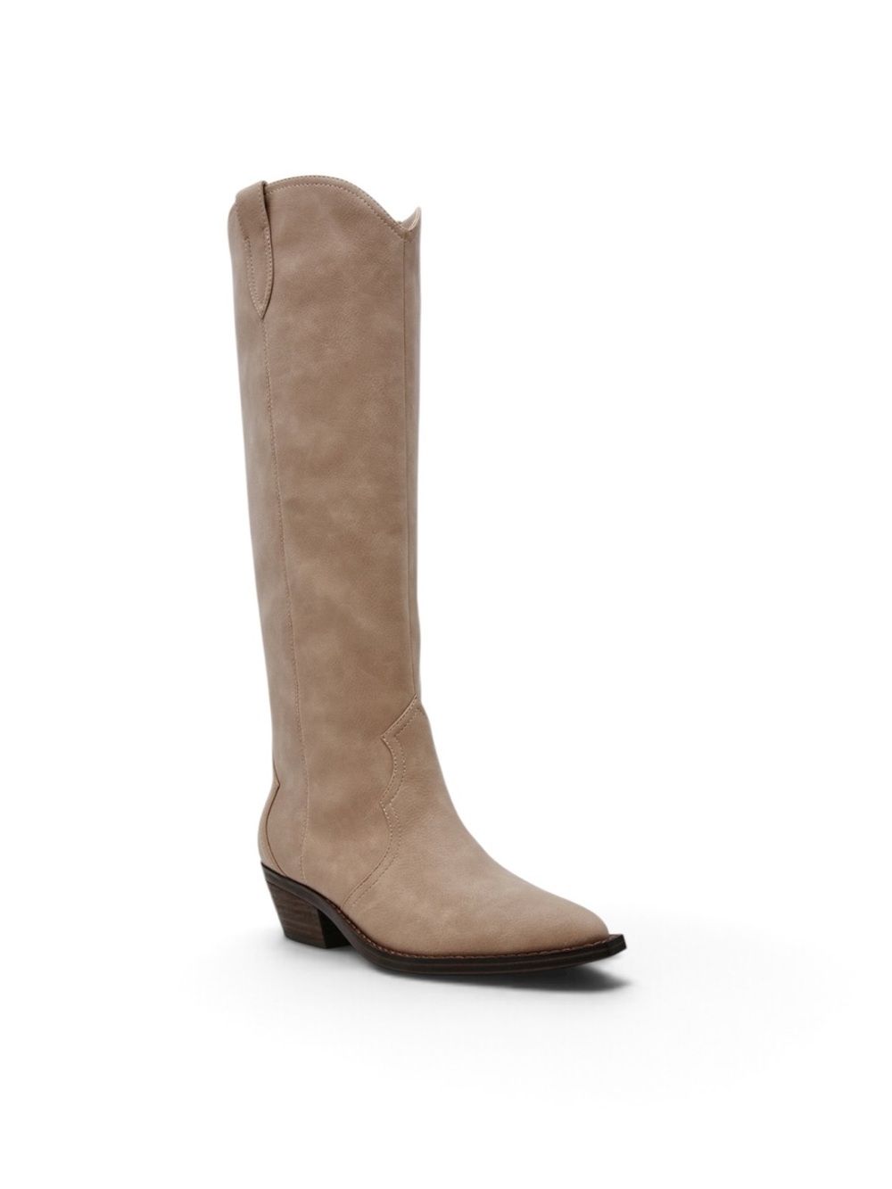 NEW DV Dolce Vita Women's Kit Knee-High Cowboy Boots Faux Leather Dune Sz 7